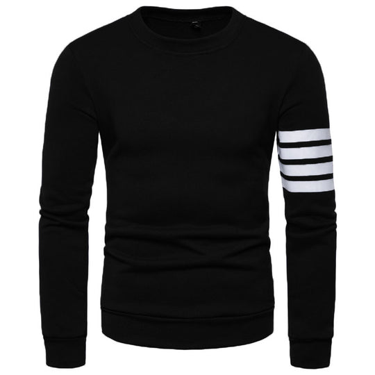 Herren modischer Sweatshirt mit sportlichem Streifen-Design Heidi-Mode
