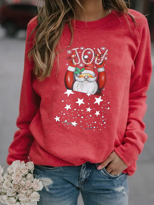 Damen Sweatshirt mit festlichem Weihnachtsmotiv Heidi-Mode