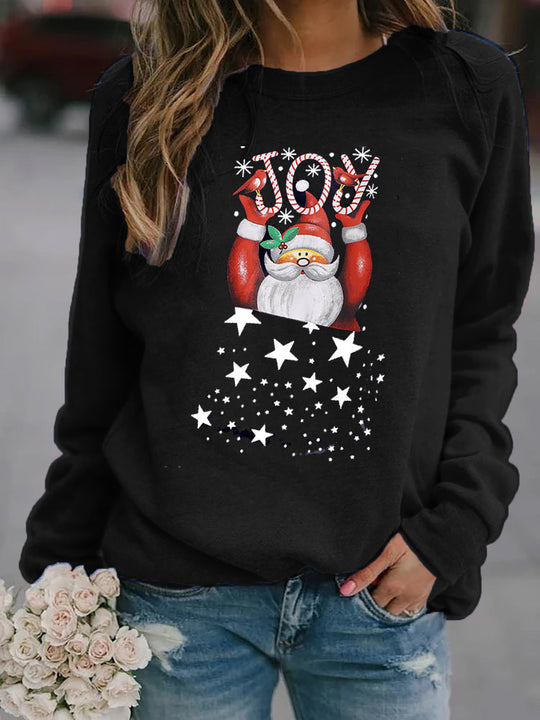 Damen Sweatshirt mit festlichem Weihnachtsmotiv Heidi-Mode