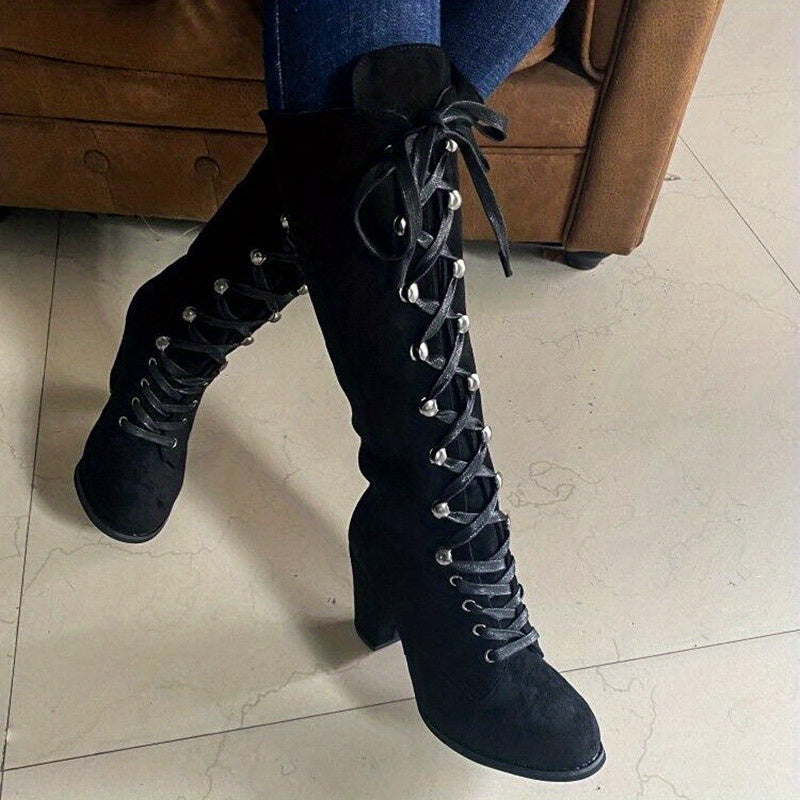 Heidi-Mode – kniehohe, bequeme lange Winterstiefel für Damen