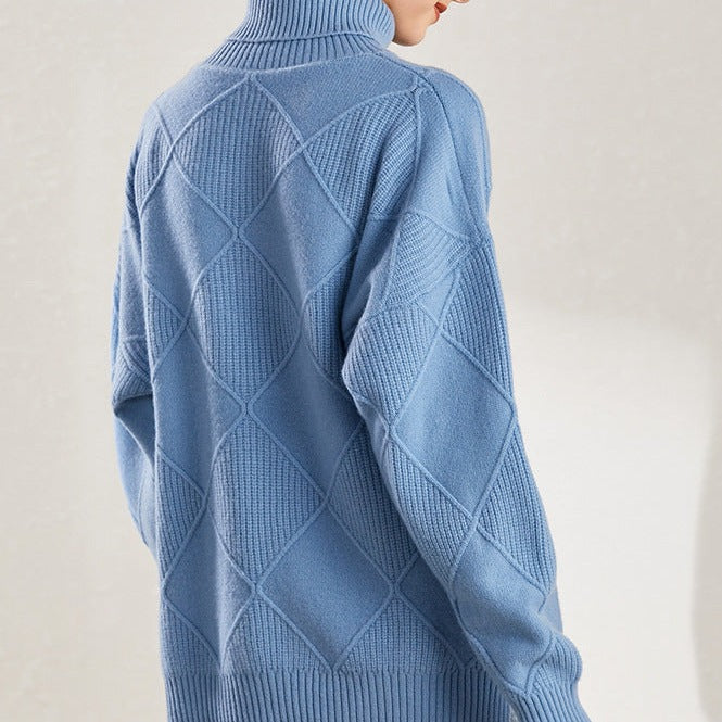 Heidi-Mode - Elegante und Bequeme Herbst Merinowolle Rollkragenpullover für Frauen