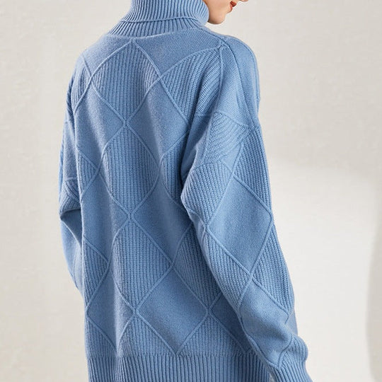 Heidi-Mode - Elegante und Bequeme Herbst Merinowolle Rollkragenpullover für Frauen