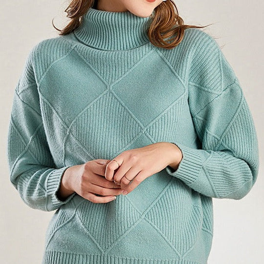 Heidi-Mode - Elegante und Bequeme Herbst Merinowolle Rollkragenpullover für Frauen
