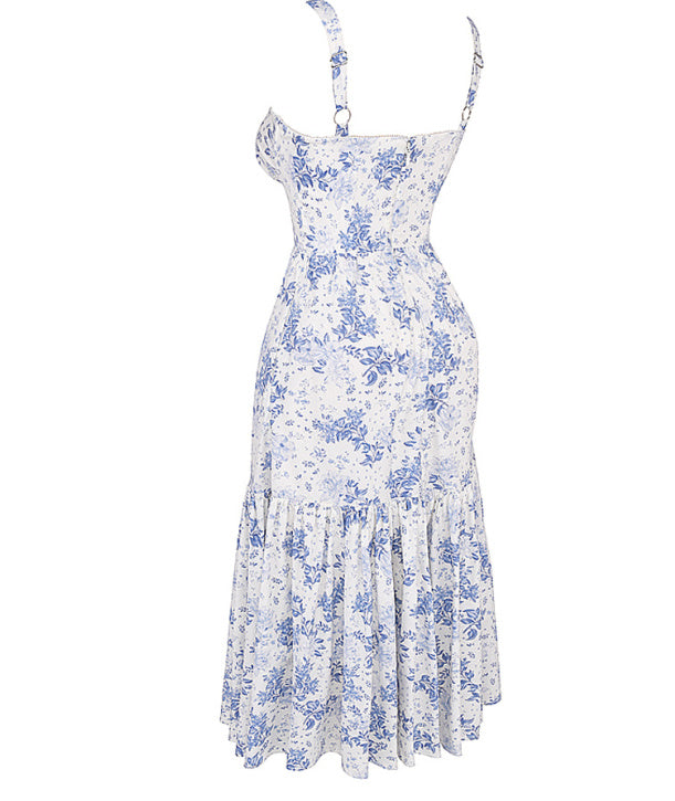 Heidi-Mode | Und Sommer Hübsches Pastoral Stil Sling Blumenkleid Eine Swing Torte Kleid