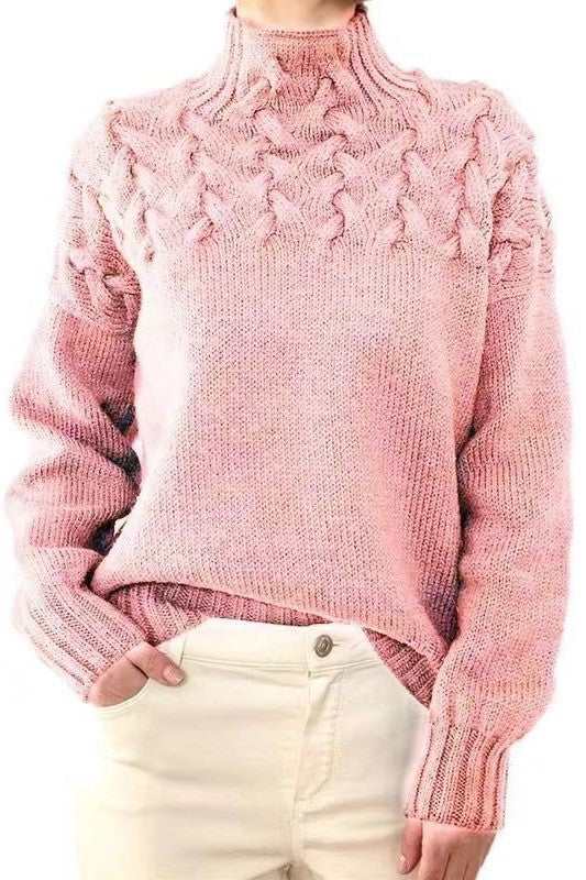 Heidi-Mode | Strickpullover Mit Stehkragen