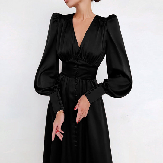 Heidi-Mode | Schlichtes Abendkleid für Damen Midi
