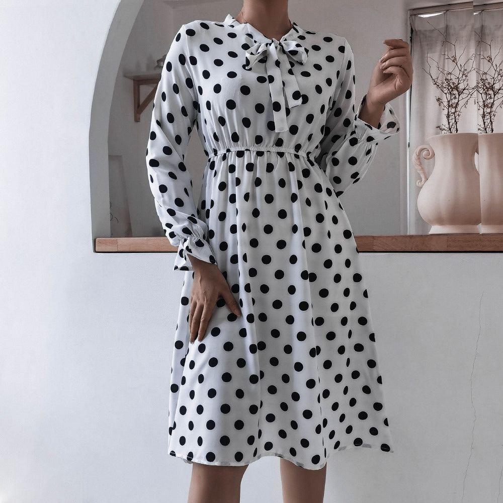 Heidi-Mode | Damen Kleid mit Stehkragen und Langen Ärmeln