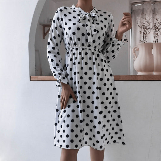 Heidi-Mode | Damen Kleid mit Stehkragen und Langen Ärmeln