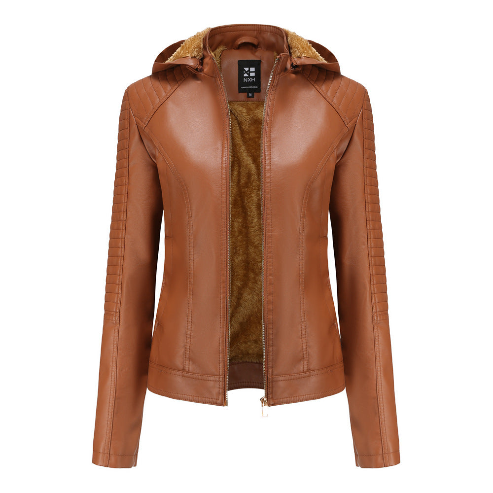 Heidi-Mode | Neue Gefütterte Lederjacke