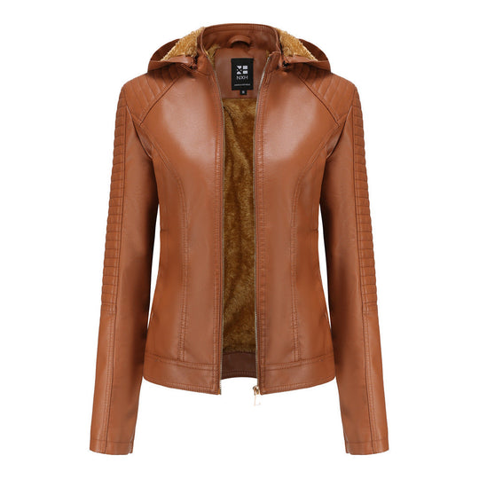 Heidi-Mode | Neue Gefütterte Lederjacke