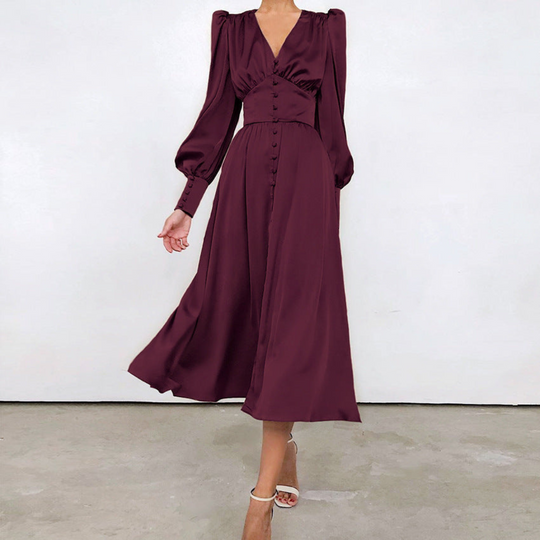 Heidi-Mode | Schlichtes Abendkleid für Damen Midi