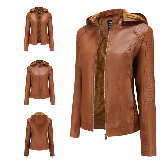 Heidi-Mode | Neue Gefütterte Lederjacke