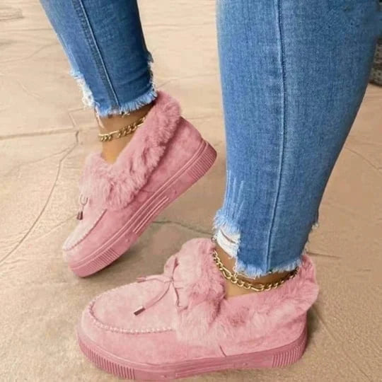 Heidi-Mode | Flauschige Damen Fellschuhe Perfekter Komfort für Die Kalte Jahreszeit