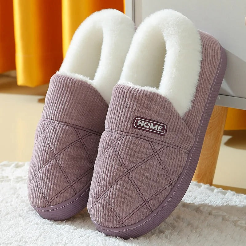 Heidi-Mode | Warme Damenhausschuhe mit Dicker Fütterung・Kompakt und Bequem