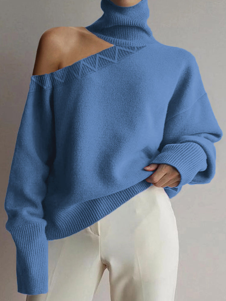 Heidi-Mode | Stilvolle Einseitige Rollkragenpullover