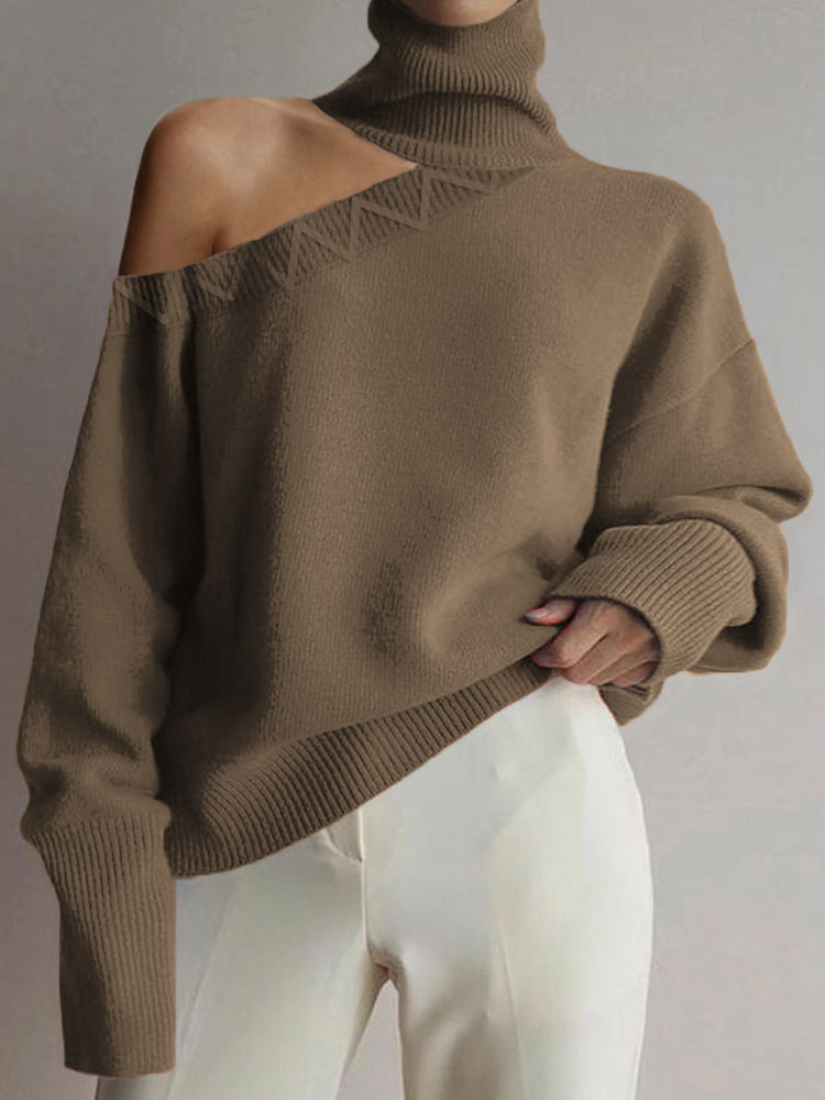 Heidi-Mode | Stilvolle Einseitige Rollkragenpullover
