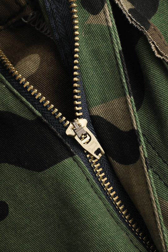 Heidi-Mode | Hosen Camo Cargo Ripped Shorts