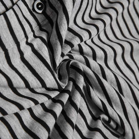 Herren Langarm Schlafanzugset mit komfortablem Knopfdesign Heidi-Mode