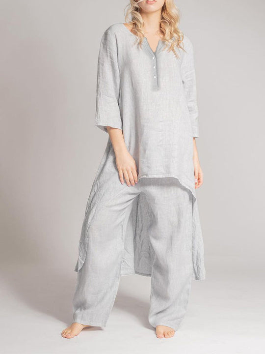Heidi-Mode | Damen Casual Leinenkleid