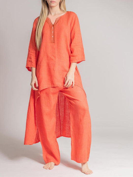 Heidi-Mode | Damen Casual Leinenkleid