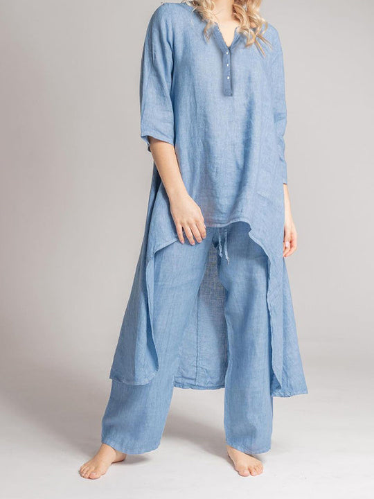 Heidi-Mode | Damen Casual Leinenkleid