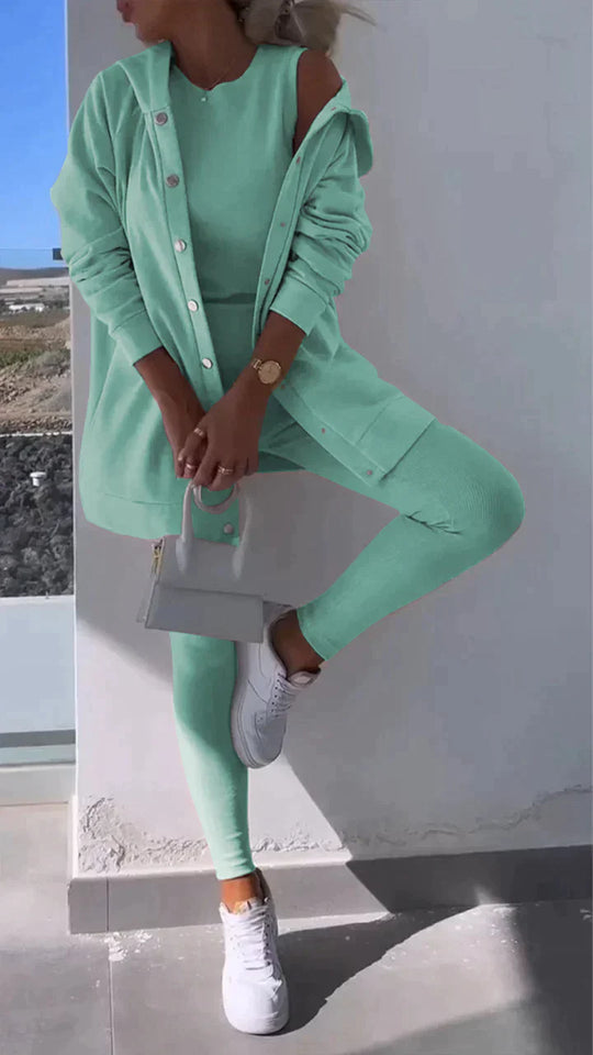 Heidi-Mode | Drei Teiliger Satz Aus Kapuzennaht, Oberkörper und Hose