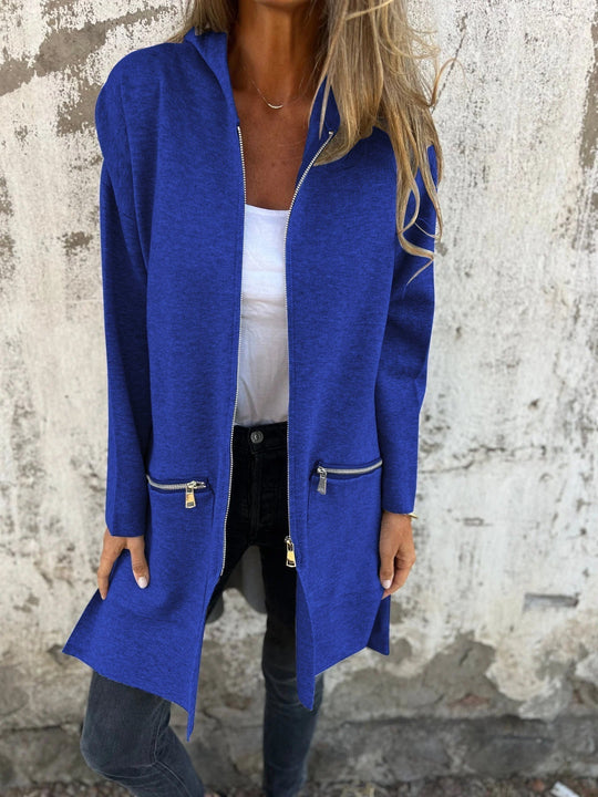 Heidi-Mode | Damen Langer Kapuzen Sweat Top