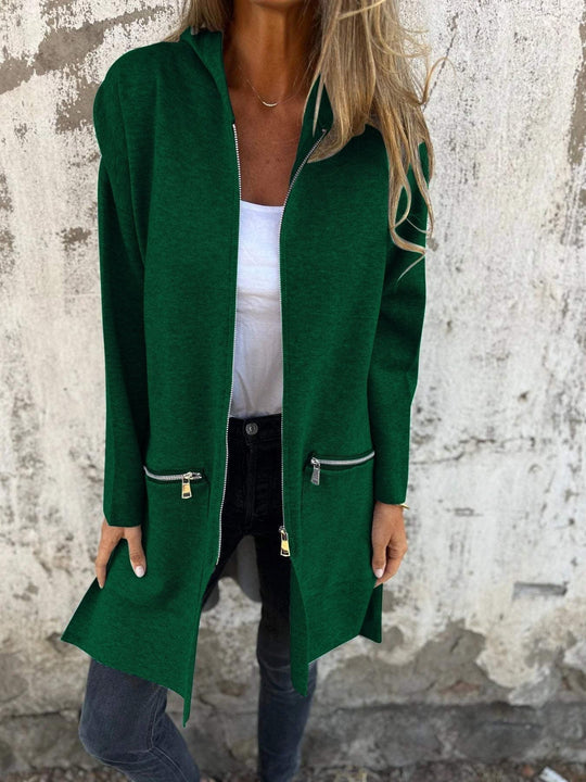Heidi-Mode | Damen Langer Kapuzen Sweat Top