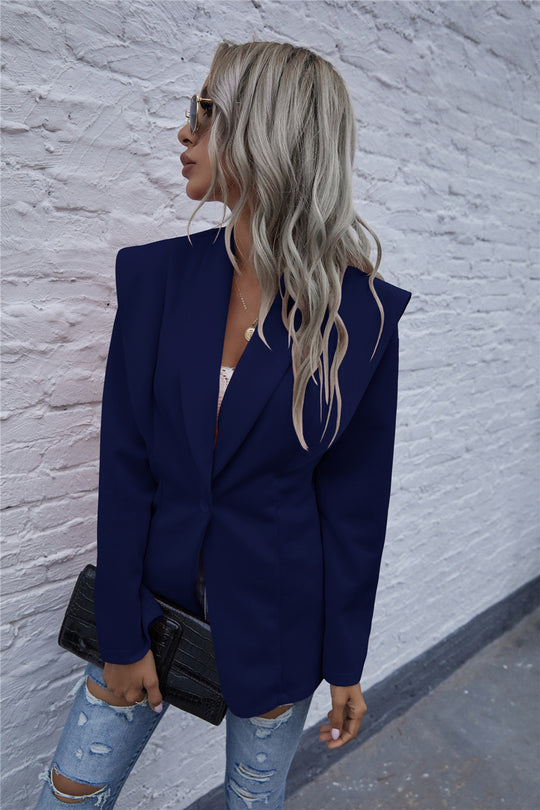 Damen Blazer im modernen Oversized-Schnitt mit schickem Revers Heidi-Mode