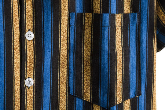 Herren Kurzarmhemd mit lässigem Streifenmuster und praktischer Brusttasche Heidi-Mode