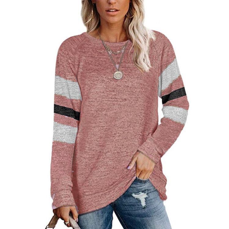 Damen lässiger Oversized Pullover mit sportlichen Streifendetails Heidi-Mode