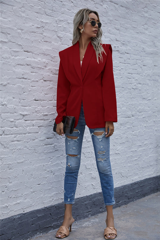 Damen Blazer mit strukturierten Schultern Heidi-Mode