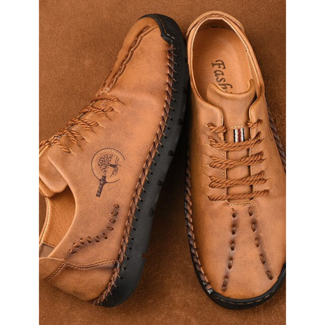 Heidi-Mode | Stilvolle Herrenschuhe aus Leder mit Dekorativen Nähten