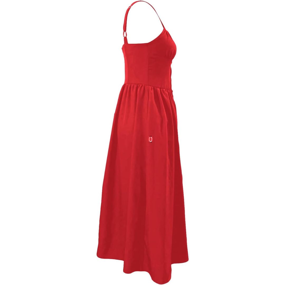 Midi-Sommerkleid mit Knopfverschluss