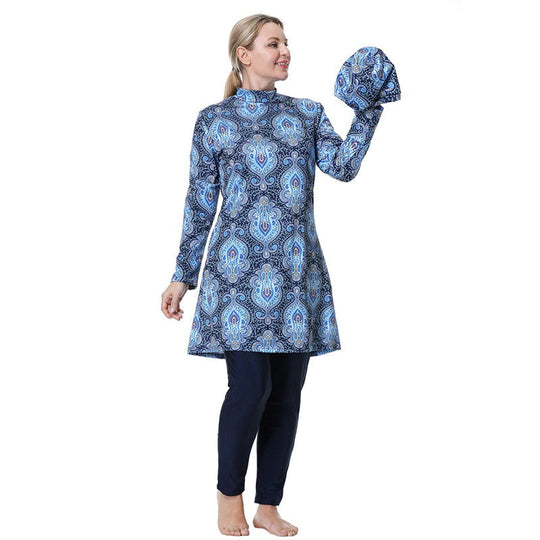 Heidi-Mode | 3Xl 8Xl Gedruckte Halal Arabische Frauen Badebekleidung Badeanzug Burkinis