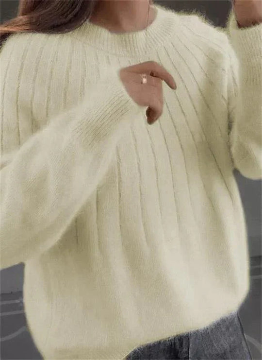Flauschiger Kaschmir-Strickpullover