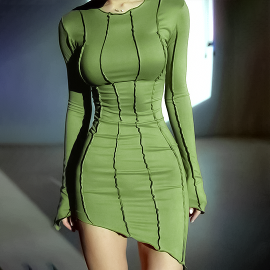 gestreiftes Mini-Bodycon-Kleid