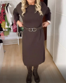 Kleid mit rundem Ausschnitt