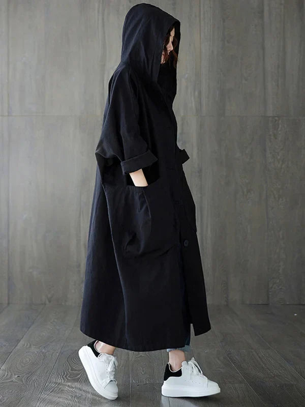 Heidi-Mode | Langer Wasserdichter Trenchcoat Mantel