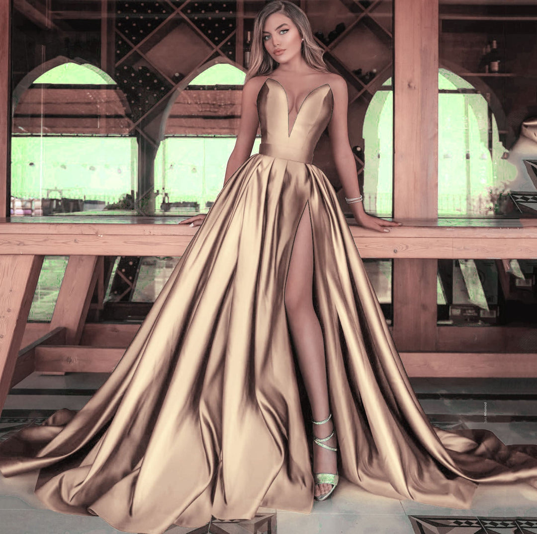 Heidi-Mode | Elegante Split Lange Rock Hochzeitskleid