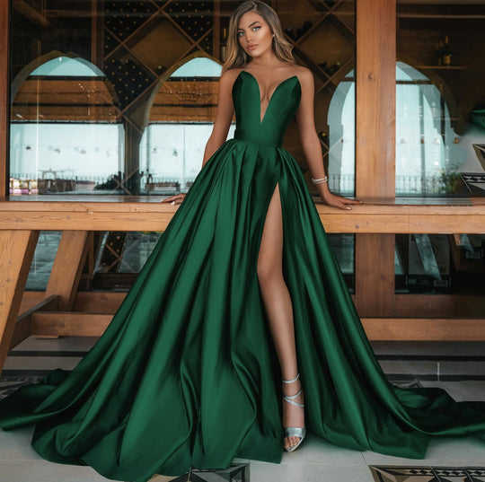 Heidi-Mode | Elegante Split Lange Rock Hochzeitskleid