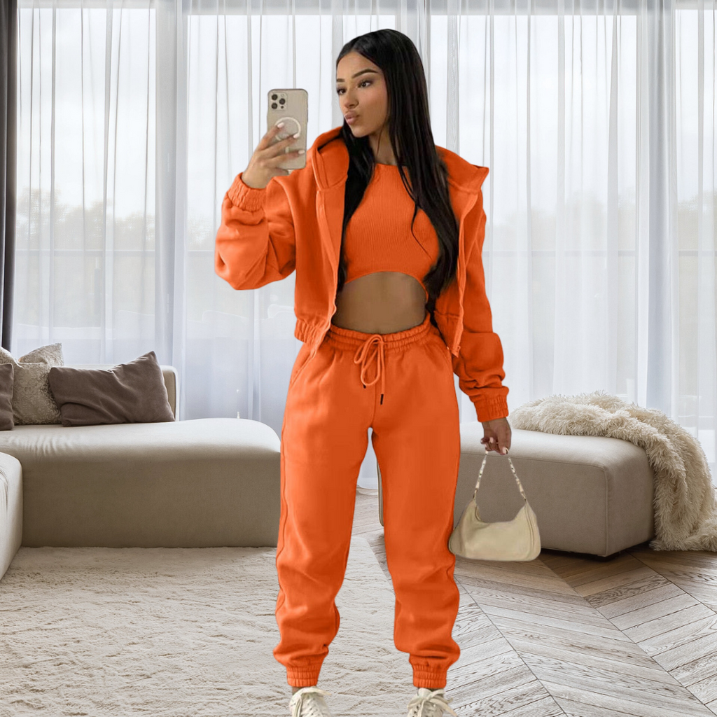 Bequemer 3-teiliges Jogginganzug für Damen