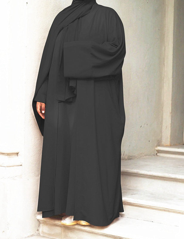Heidi-Mode | 3 Teile Set Abaya Kleid Arabische Frauen Kleidung Anzug Ohne Abaya, Innenkleid und Scharf