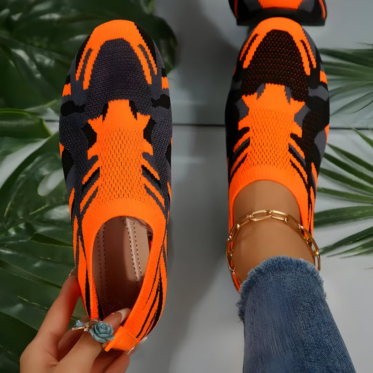 Heidi-Mode | Flache Schuhe mit Camouflage Muster für Frauen