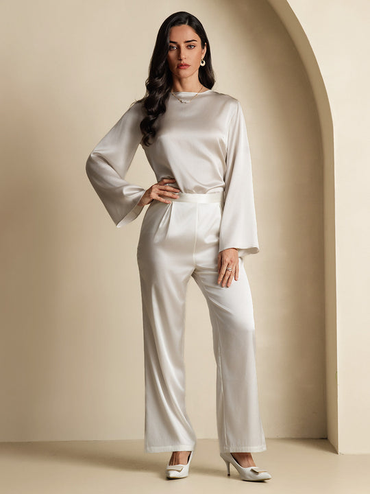 Heidi-Mode | Seiden Langarm Bluse