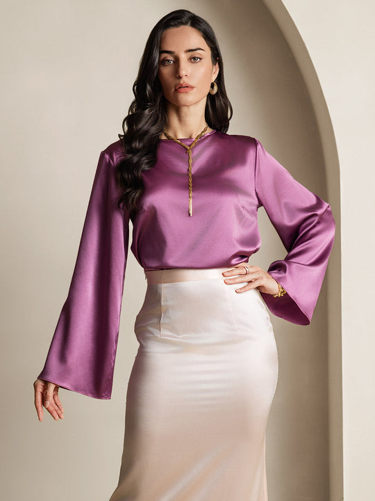 Heidi-Mode | Seiden Langarm Bluse