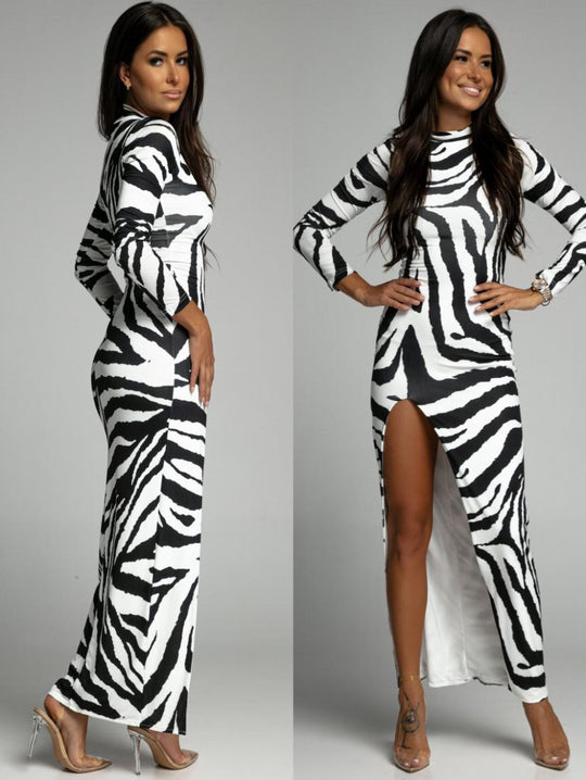 Figurformendes Kleid mit langen Ärmeln
