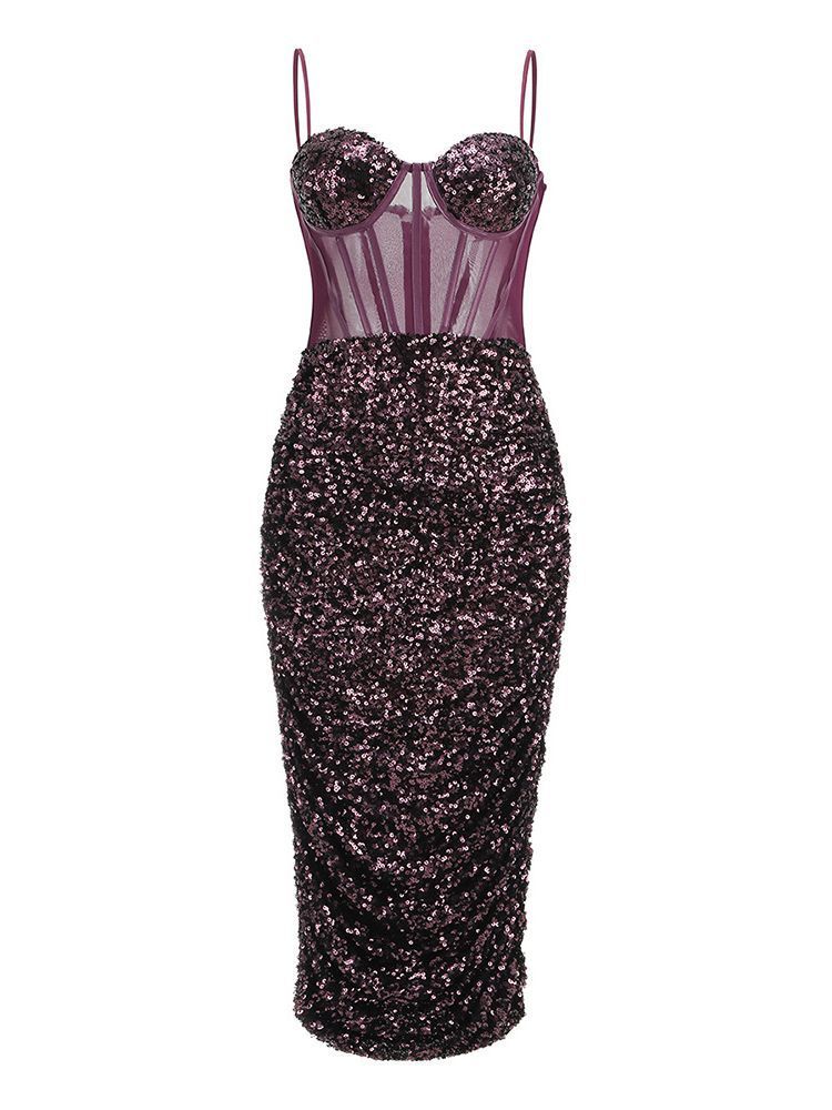 Heidi-Mode | Suspender Dress Elegant Sequins