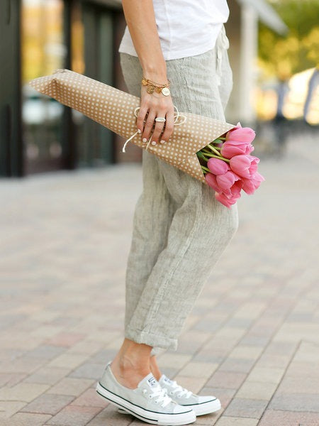Heidi-Mode | Leinenhose mit Gummibund