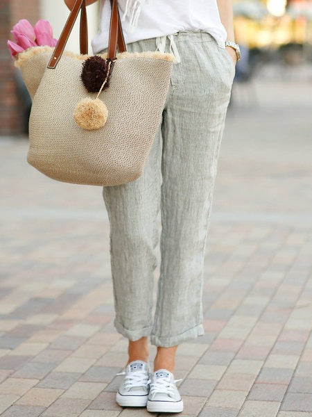 Heidi-Mode | Leinenhose mit Gummibund